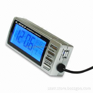 Indoor/Out Door Thermometer, 1.5m Car Electrical Source Plug, Clear Record Function